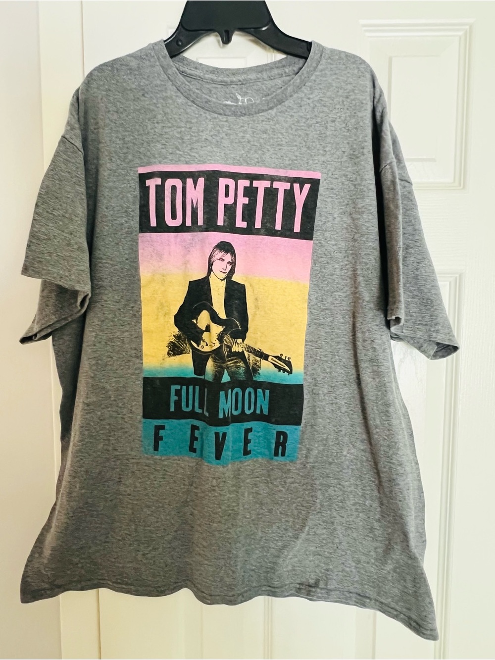 Vintage Style Tom Petty Full Moon Fever Gray  T-Shirt Mens Sz. XL